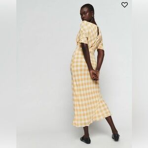 Reformation Ozzy Dress, size 6. NWT yellow/cream